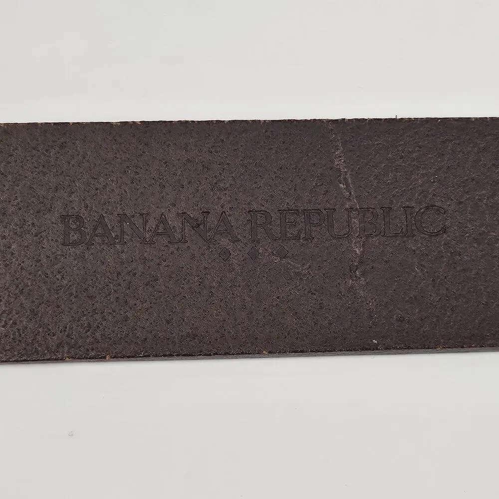 BANANA REPUBLIC GENUINE ITALIAN LEATHER BELT – WOMEN’S M –  HOLELESS LOCK BUCKLE